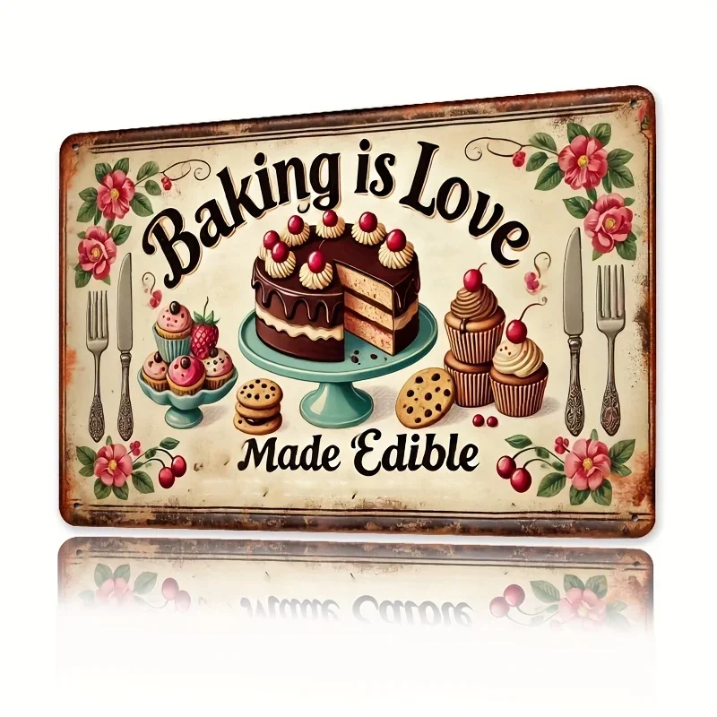 Kitchen Baking Decor - Decoración de Habitaciones, Letrero Metálico Vintage