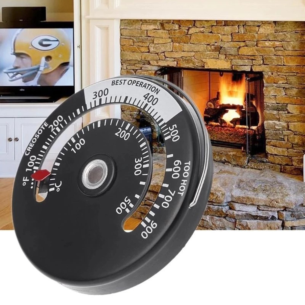 Oven Thermometer Analog - Calentador de estufa de leña magnético,