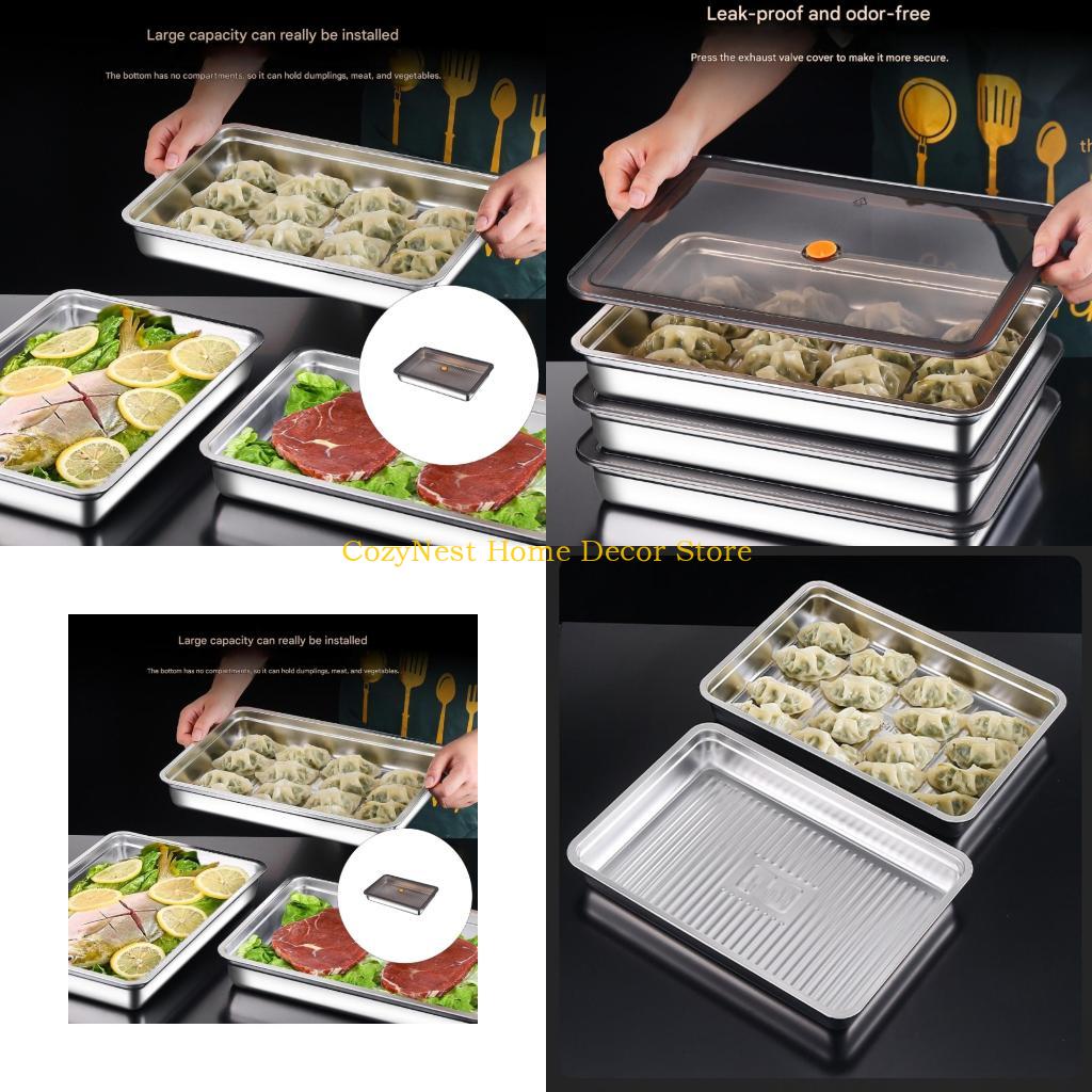 Kitchen Baking Storage Containers - Contenedor bandeja cocina multiusos acero inoxidable