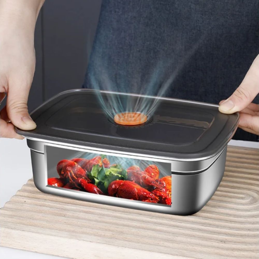 Kitchen Baking Tray Organizer - Caja de Conservación Portátil de Acero