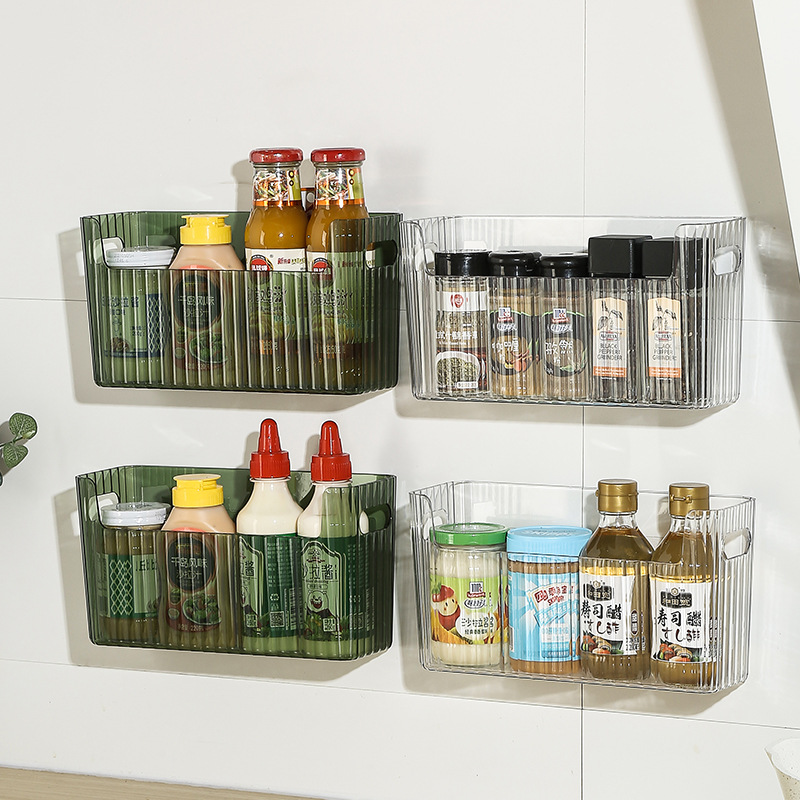 Kitchen Baking Tray Organizer - Caja de almacenamiento autoadhesiva para refrigerador,