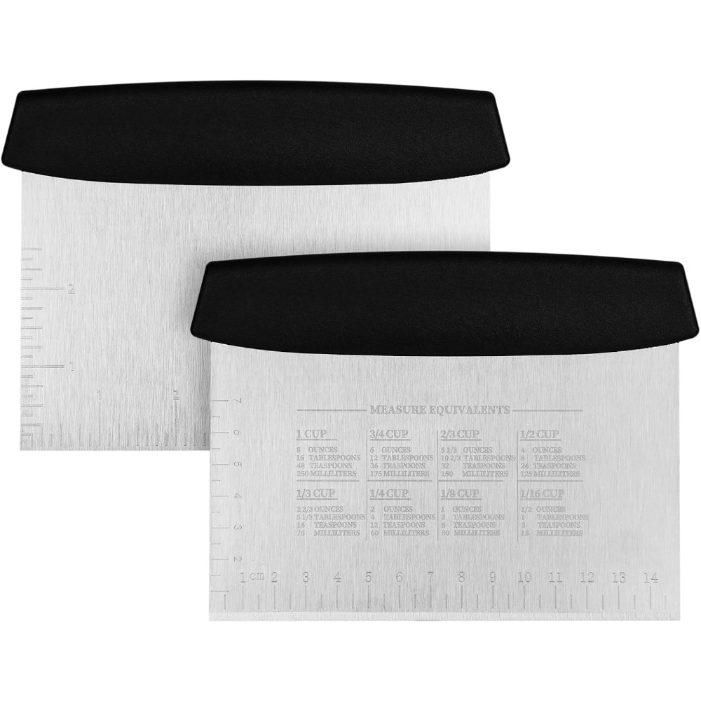 Bread Baking Kitchen Utensils - 2 Espátulas Raspadoras de Acero Inoxidable