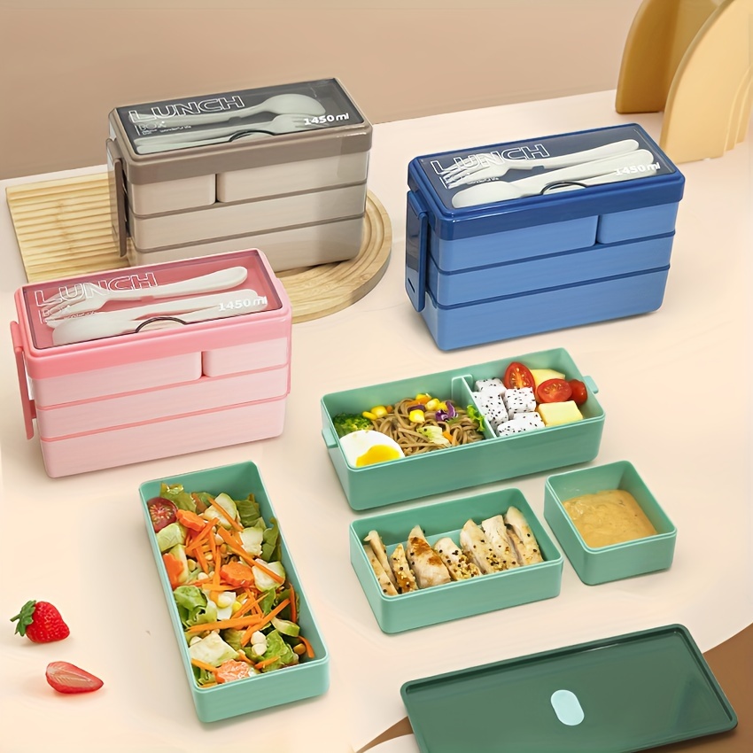 Kitchen Baking Tray Organizer - Fiambrera Bento de 1450ML, gran capacidad,