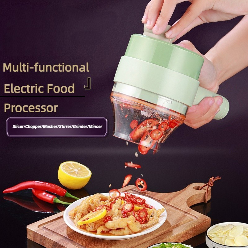 Kitchen Jobs - Procesador de alimentos eléctrico inalámbrico, cortador