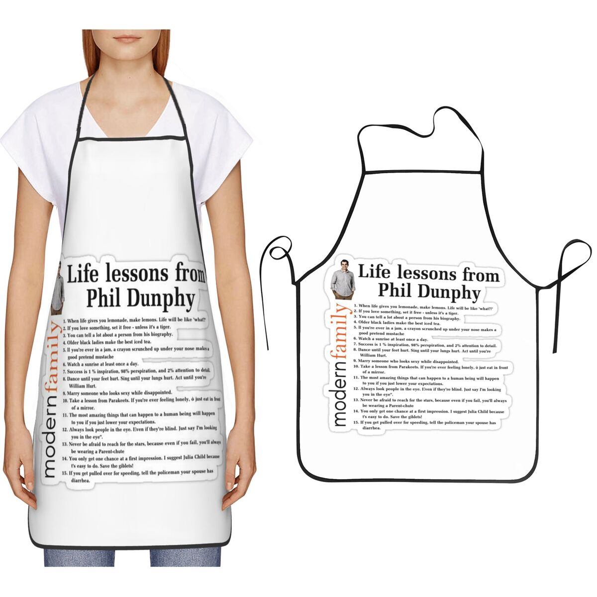 Kitchen And Baking Life - Delantales Life Lessons Phil Dunphy para