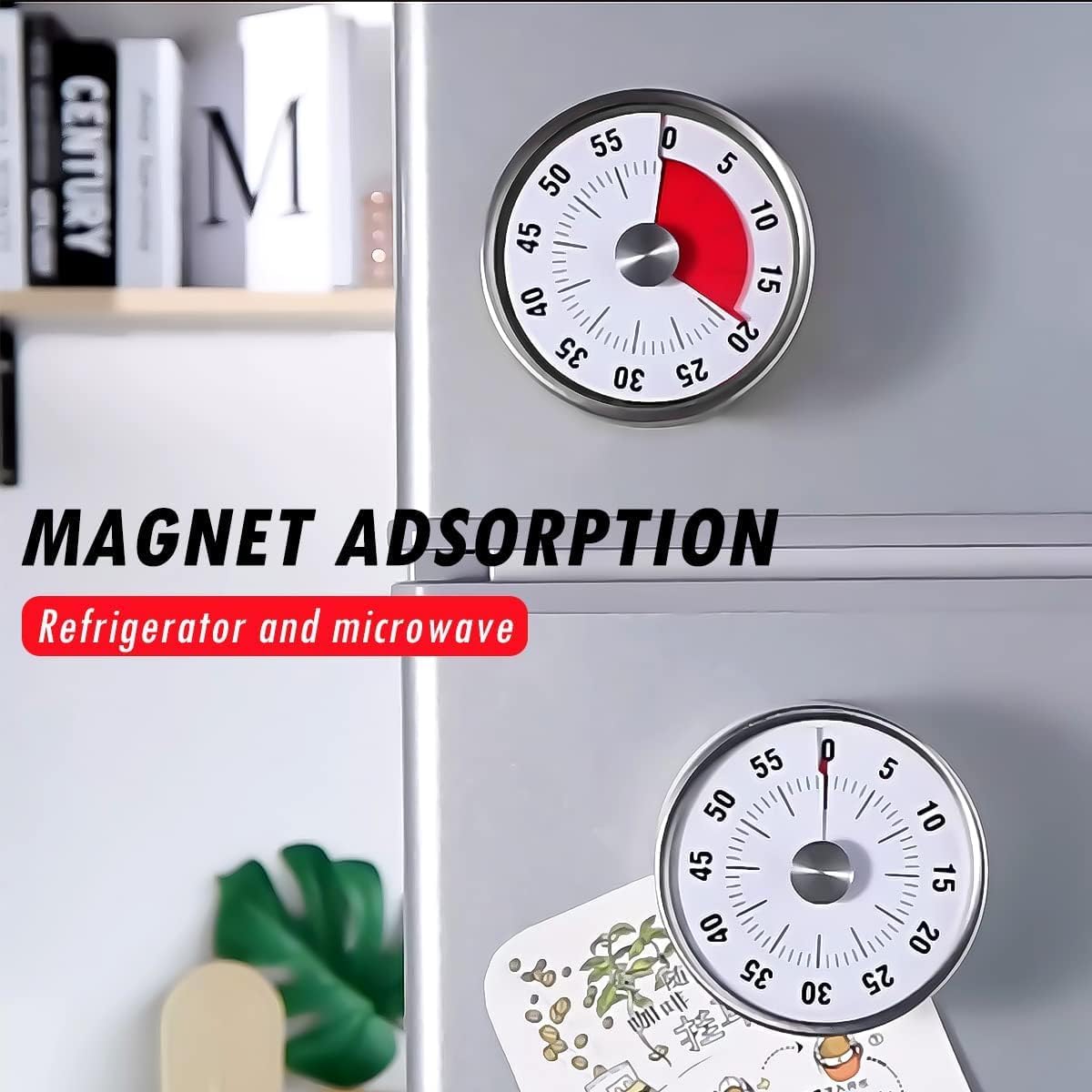 Kitchen Baking Timer - Temporizadores Visuales Magnéticos Mecánicos con Recordatorio