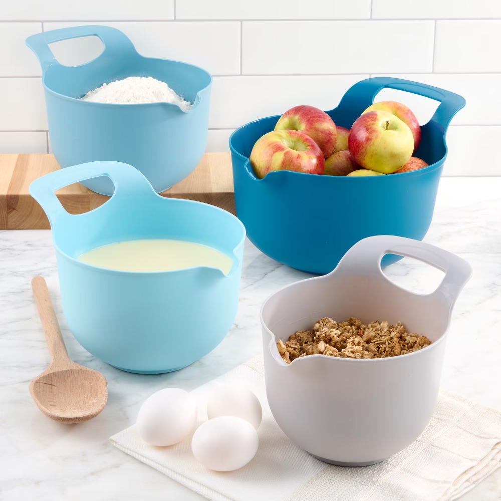 Kitchen Baking Utensil - Juego de 4 tazones de plástico