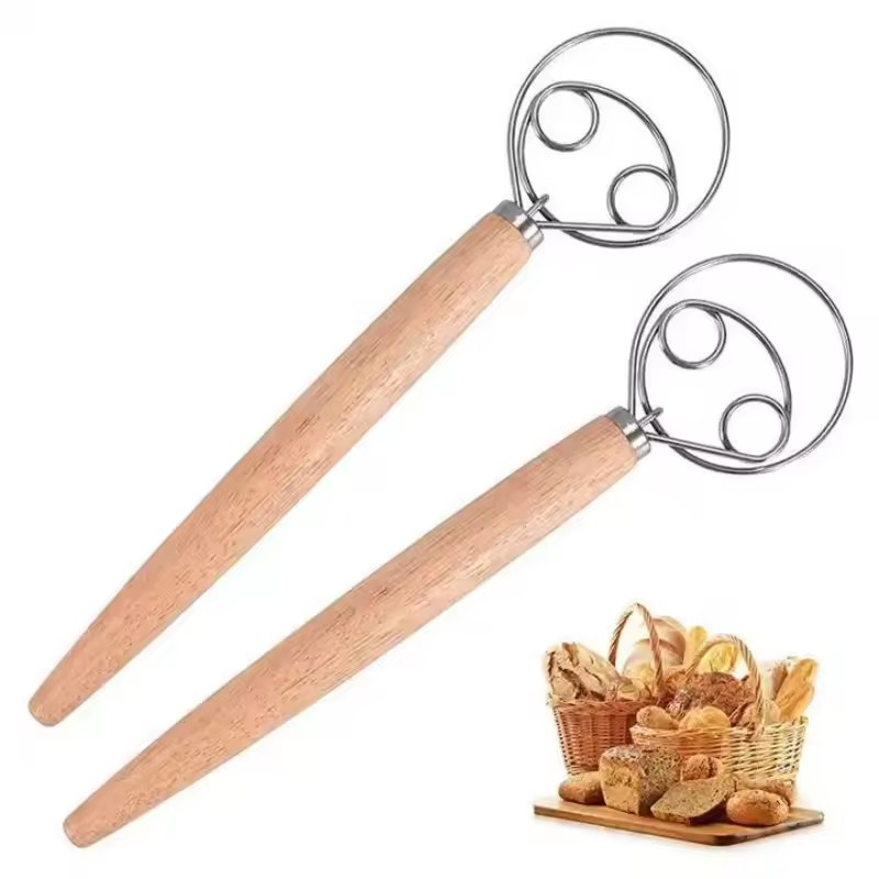Bread Baking Kitchen Utensils - Batidor de masa de acero inoxidable