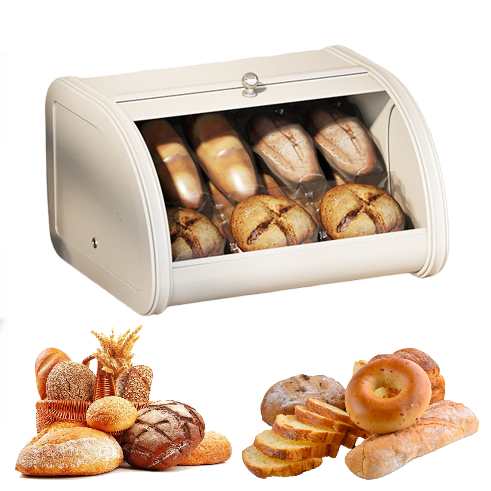 Kitchen Baking Storage Containers - Contenedor para Pan de Gran Capacidad,