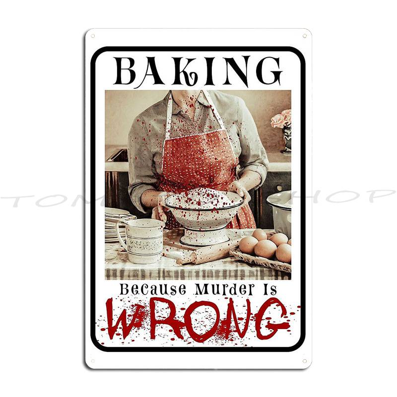 Kitchen And Baking Life - Letrero Metálico Clásico para Cocina, Decoración