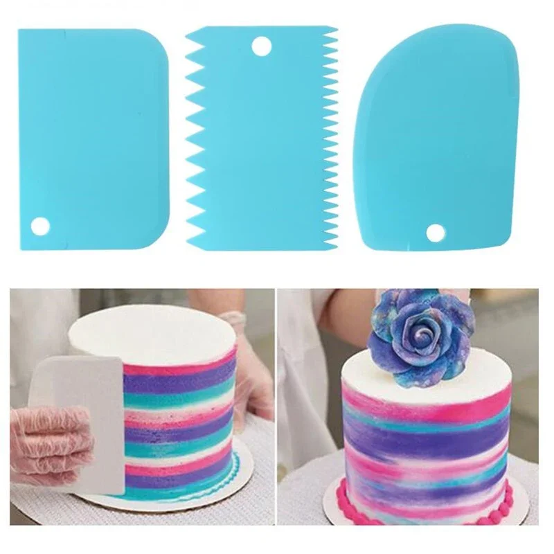 Fondant Smoother Set - 3 unids/lote raspador de crema más