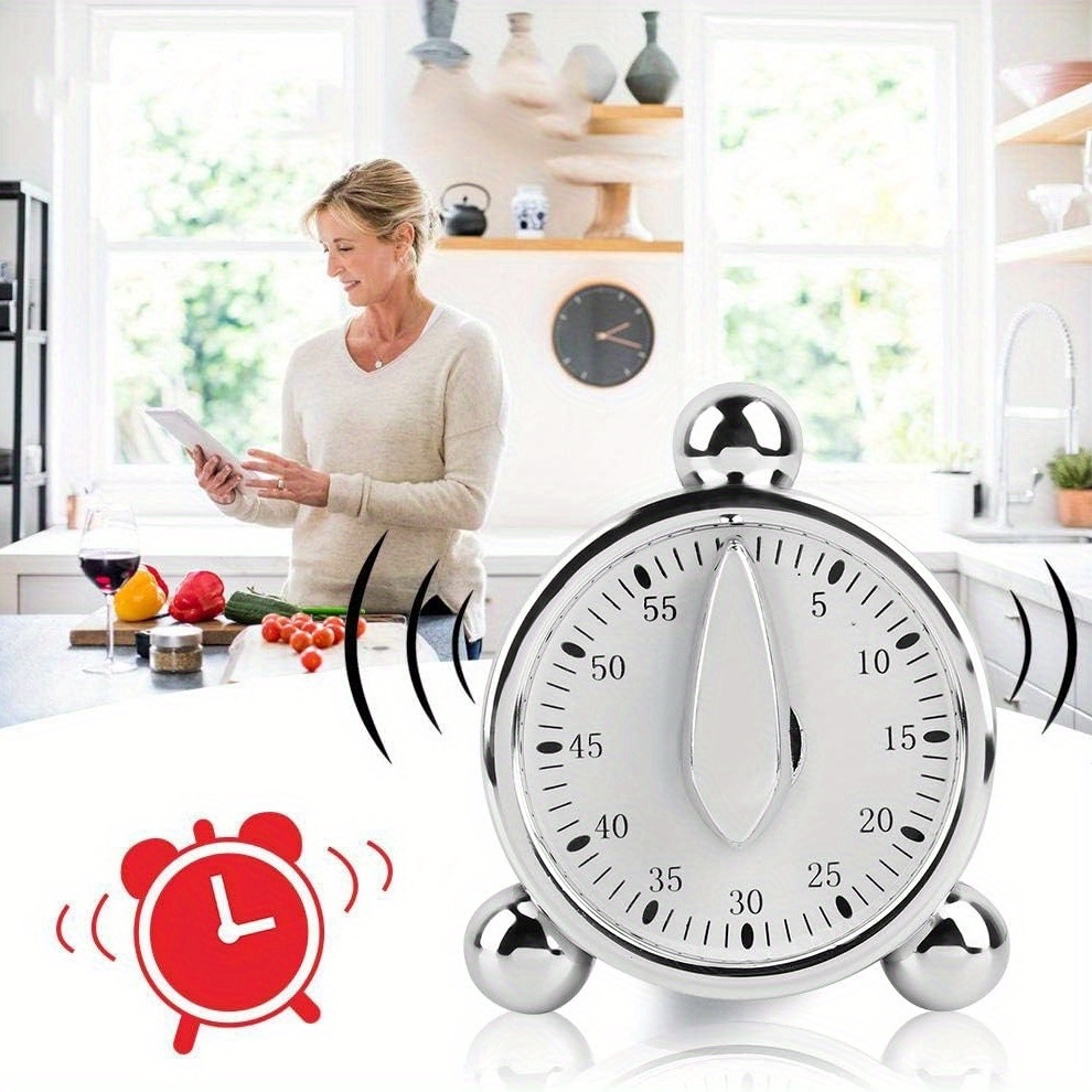 Kitchen Baking Timer - Temporizador mecánico visible, reloj de cuenta