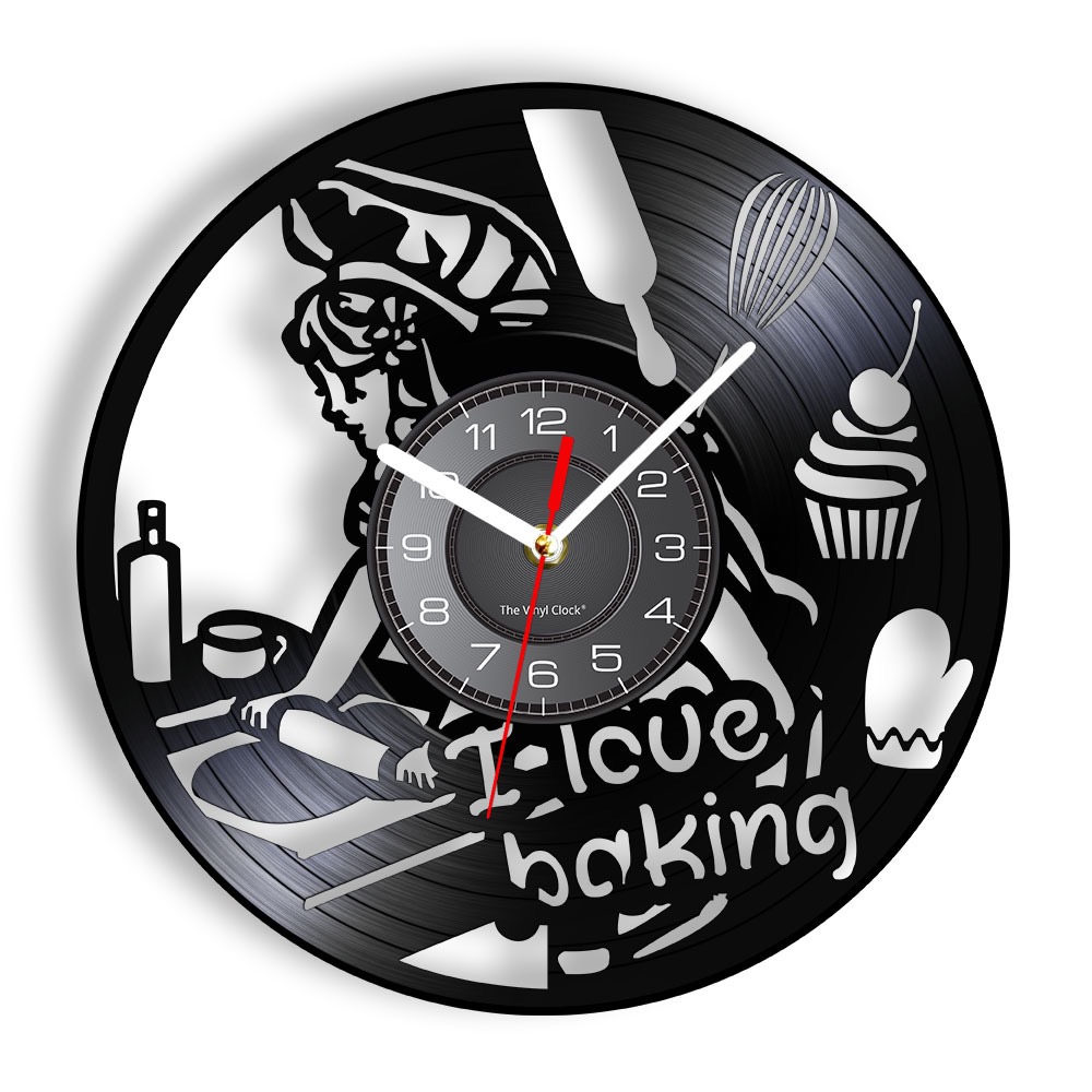 Kitchen And Baking Life - Reloj de Pared de Vinilo con
