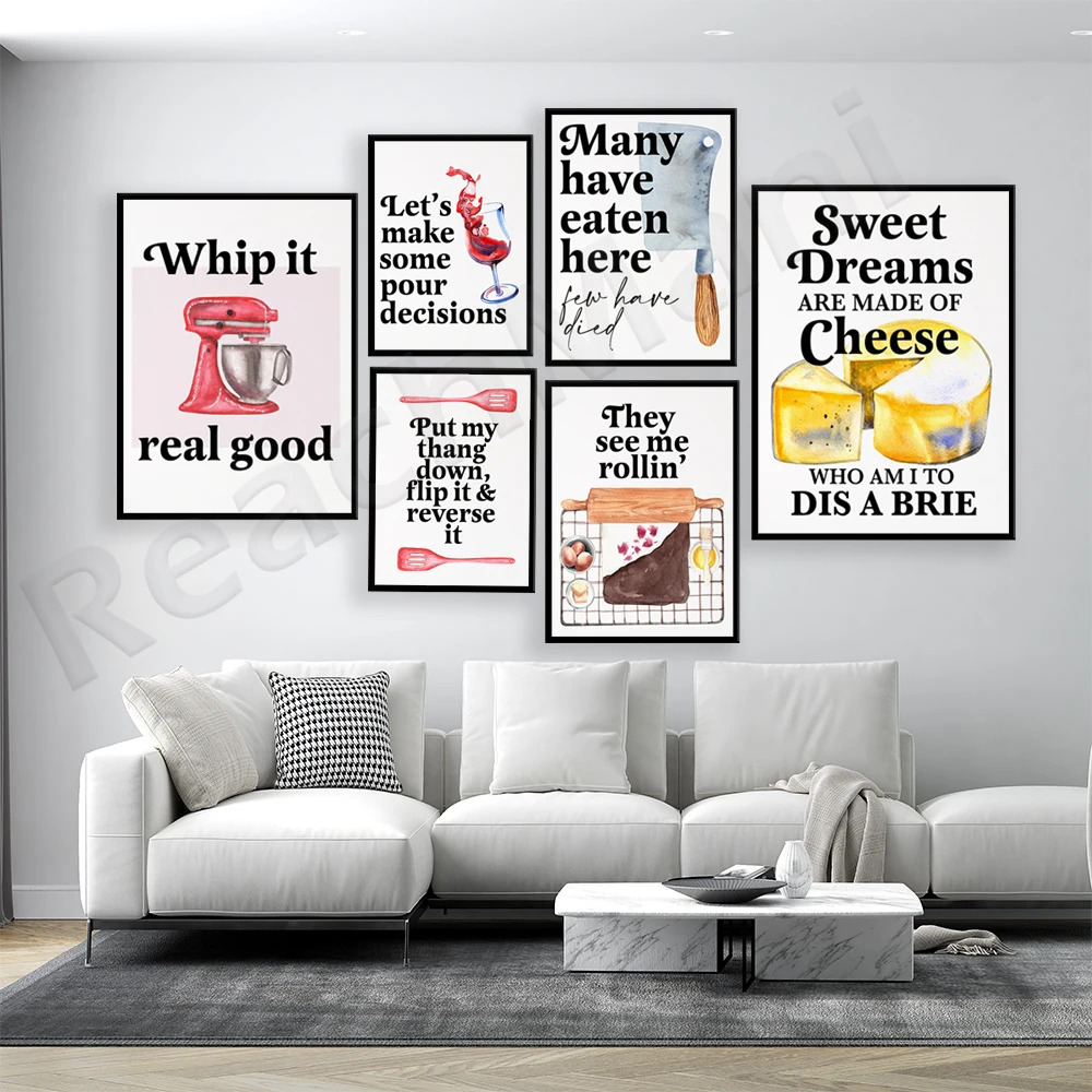 Pósteres con citas divertidas  - Kitchen And Baking Life reseña y precio