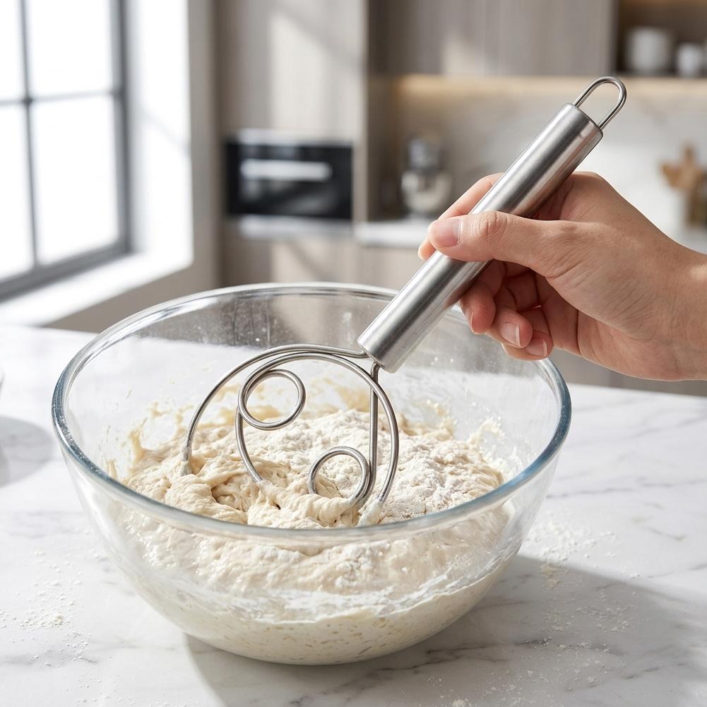 Batidor de masa de acero inoxi - Bread Baking Kitchen Utensils reseña y precio