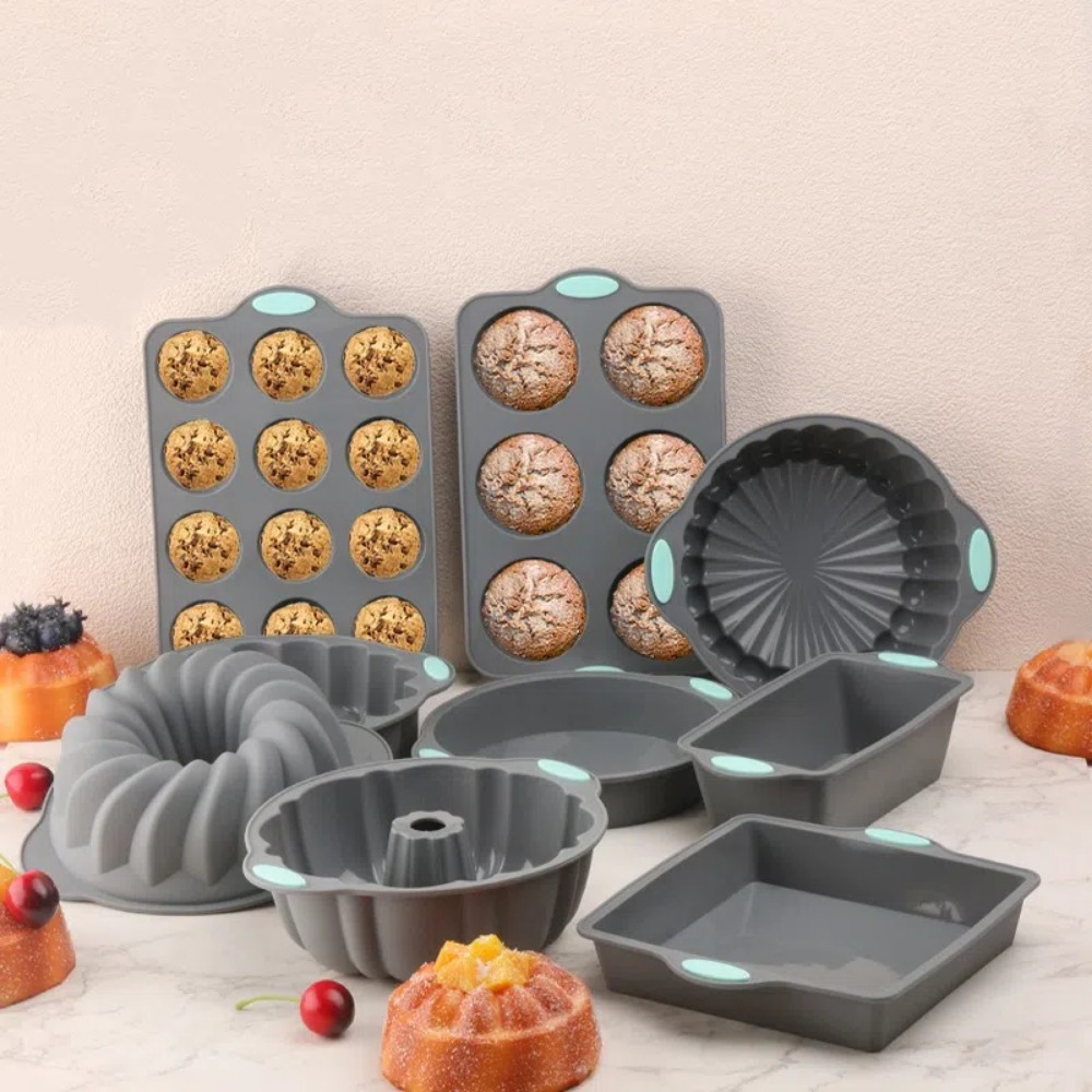 Moldes de silicona para pastel - Kitchen Oven Baking Pans reseña y precio