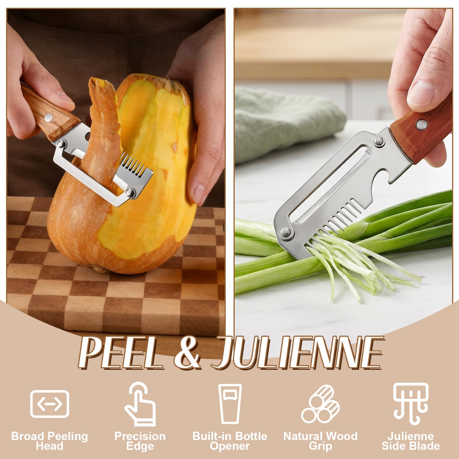 Pelador de Verduras 3 en 1 con - Kitchen Jobs reseña y precio