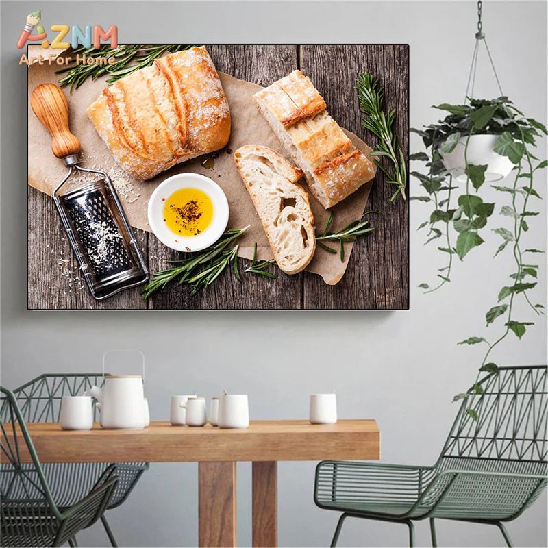 AZNM Pintura Realista de Pan R - Kitchen And Baking Life reseña y precio