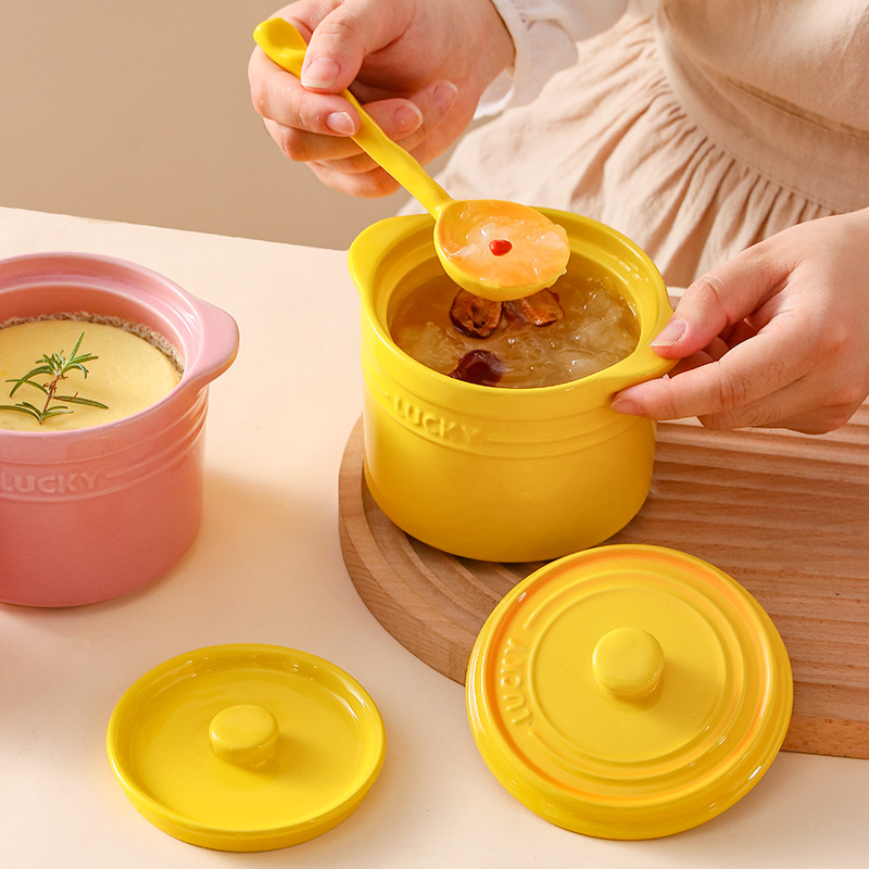 Cuenco de cerámica de doble ta - Kitchen Baking Bowls reseña y precio
