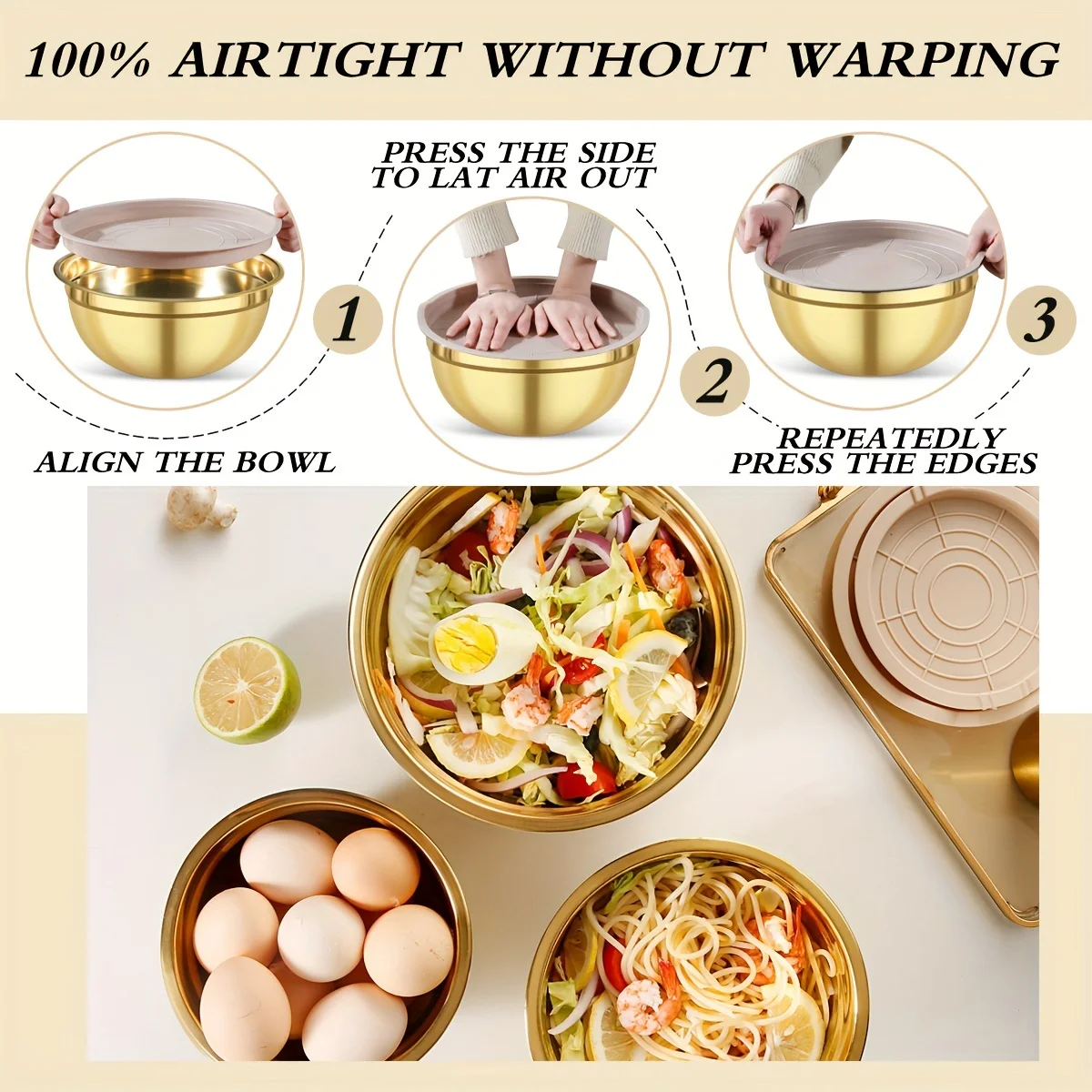 Juego de tazones para mezclar  - Kitchen Baking Bowls reseña y precio