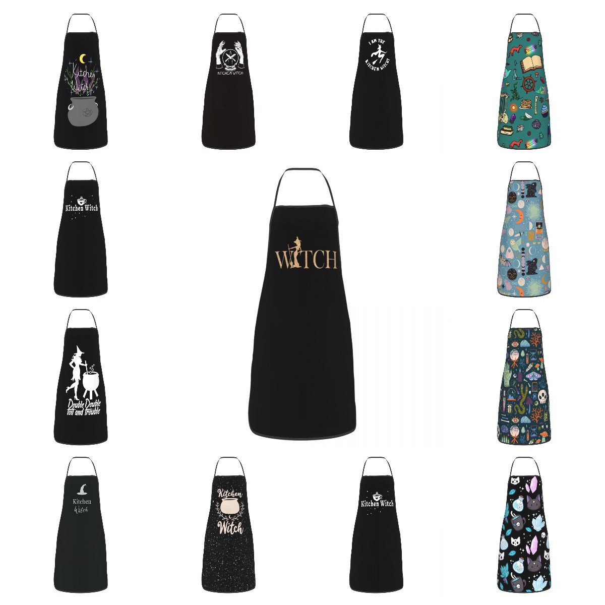 Delantal con babero de bruja d - Kitchen Witch Baking reseña y precio