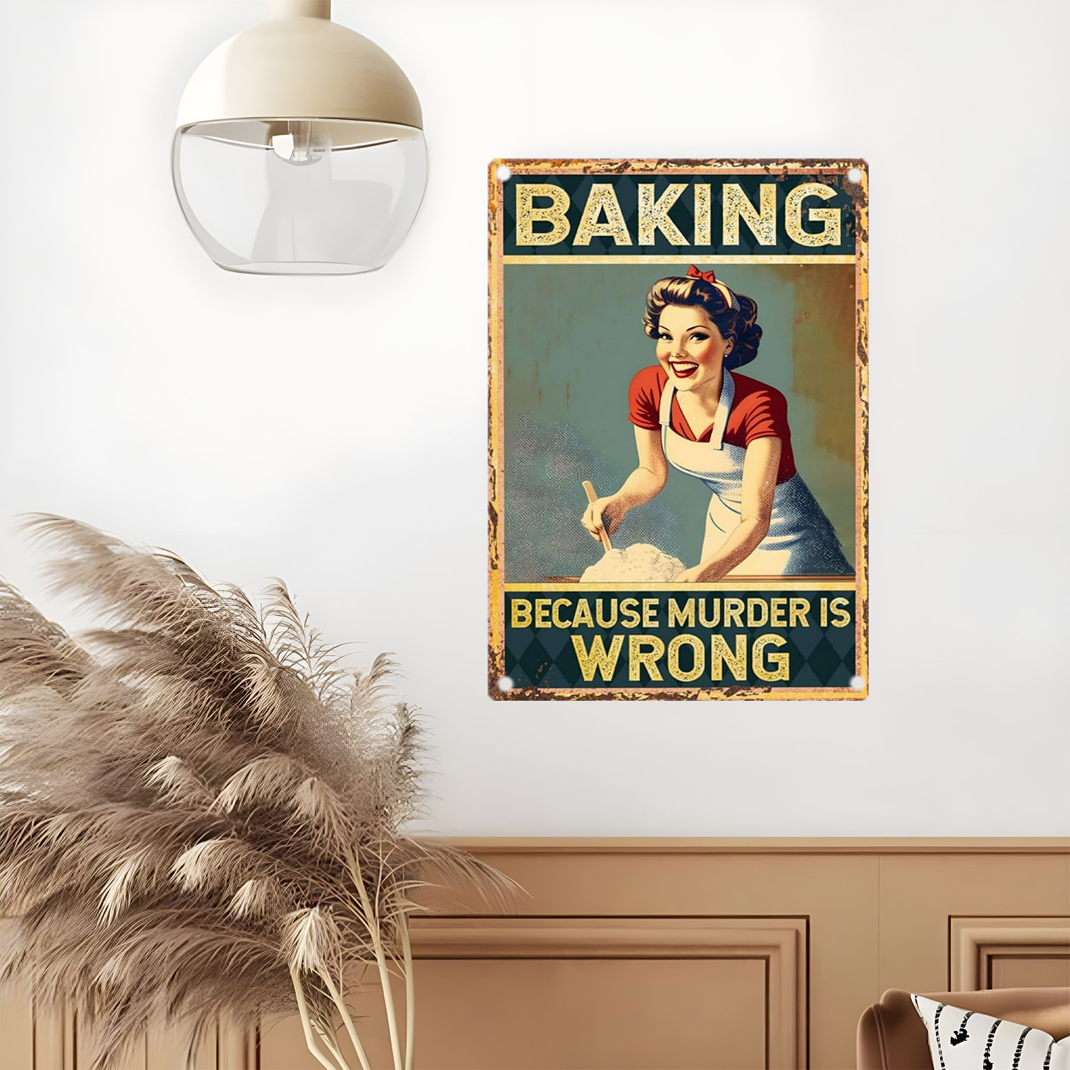 Letrero Decorativo de Metal co - Kitchen Baking Quotes reseña y precio
