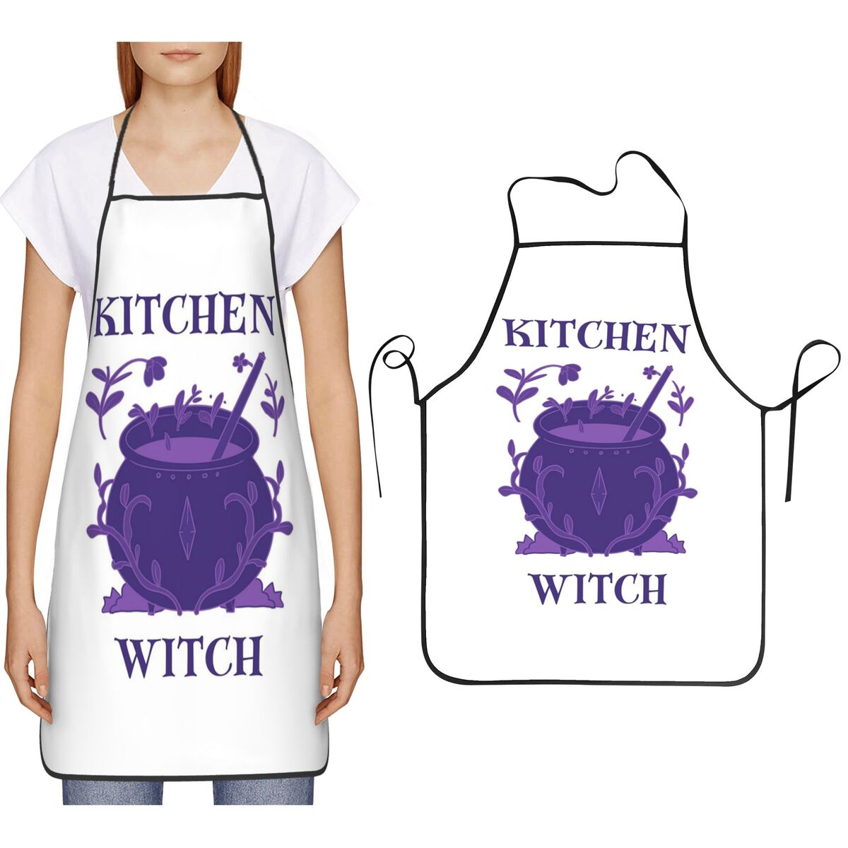 Delantales de Cocina Purple Ca - Kitchen Witch Baking reseña y precio