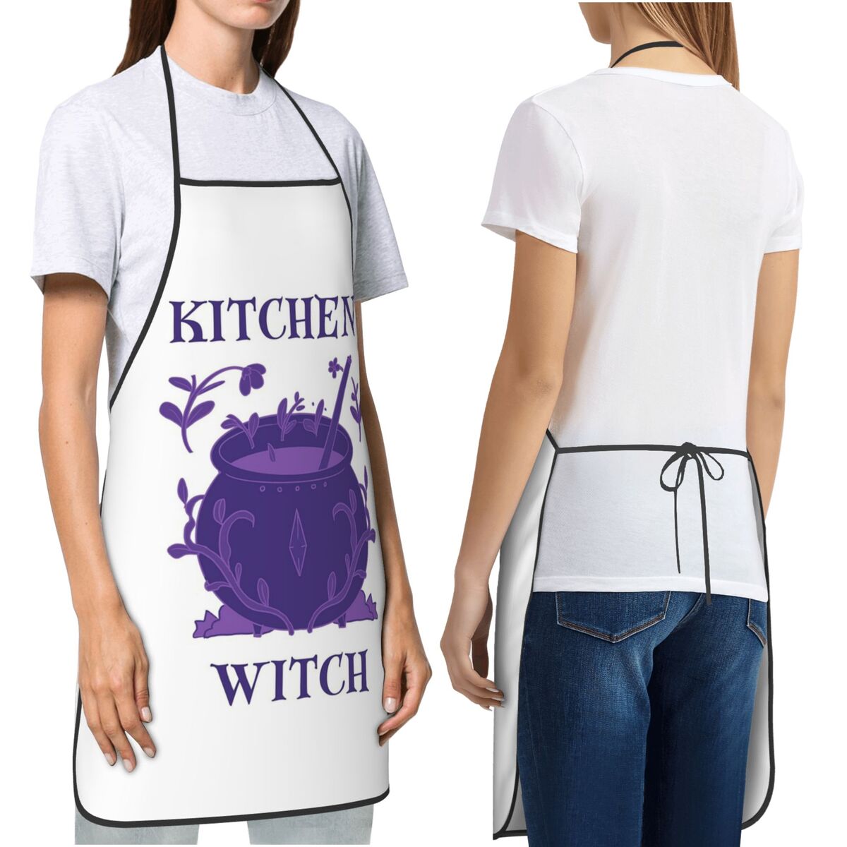 Delantales de Cocina Purple Ca - Kitchen Witch Baking reseña y precio