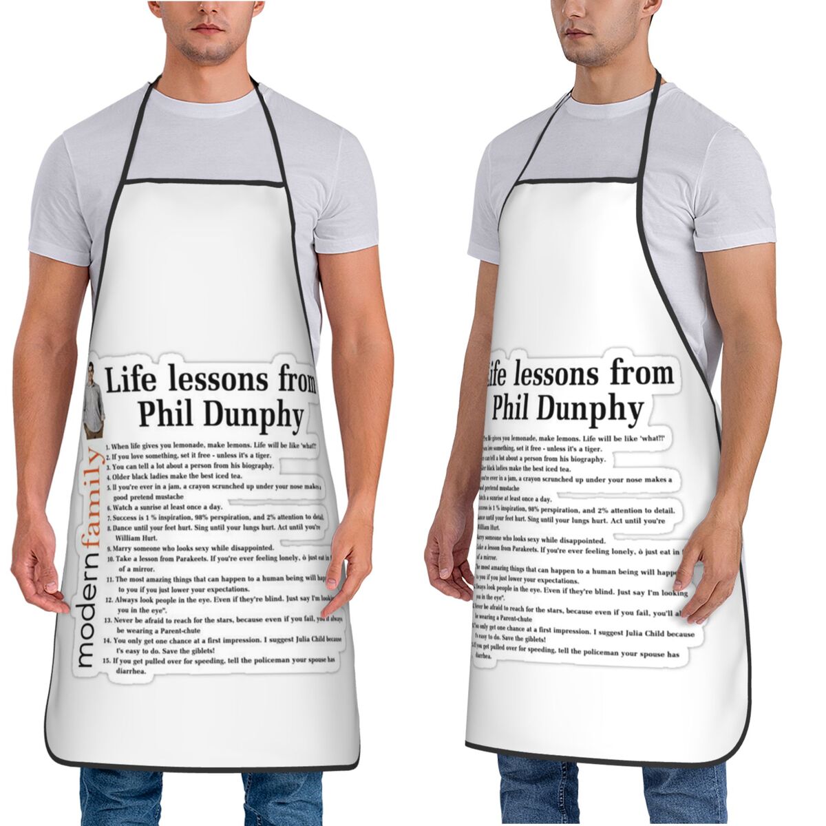 Delantales Life Lessons Phil D - Kitchen And Baking Life reseña y precio