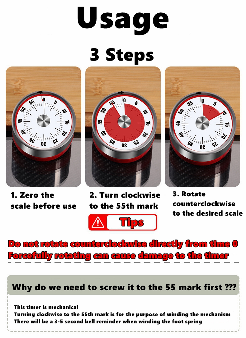 Temporizadores Visuales Magnét - Kitchen Baking Timer reseña y precio