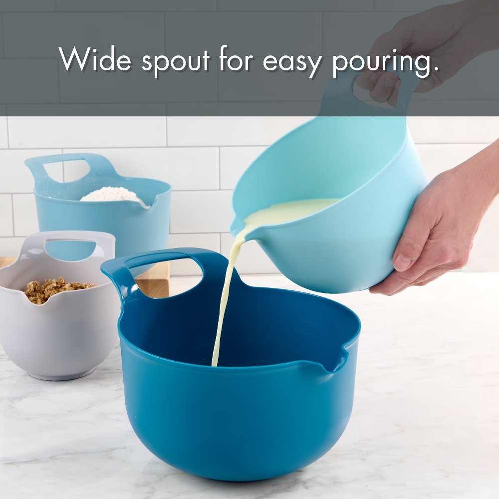 Juego de 4 tazones de plástico - Kitchen Baking Utensil reseña y precio