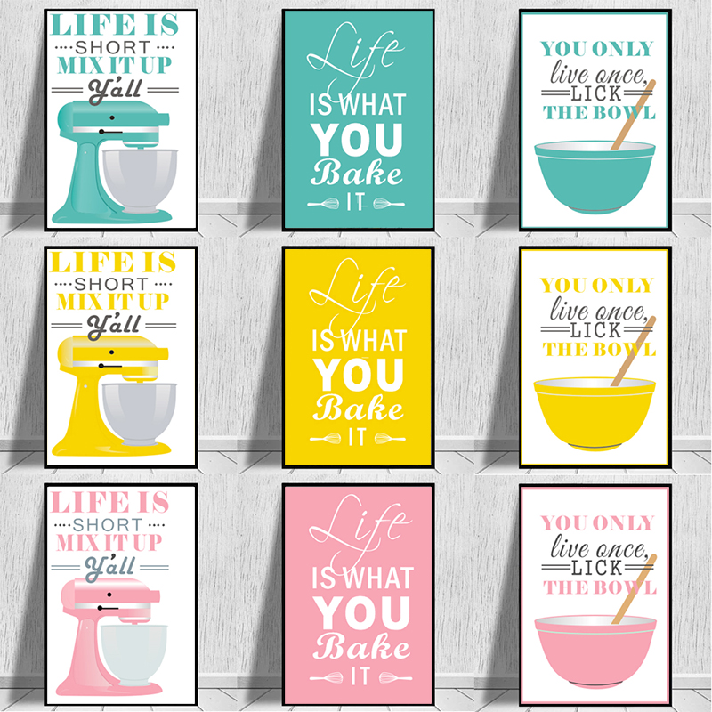 Cuadros sobre lienzo para pare - Kitchen Baking Quotes reseña y precio