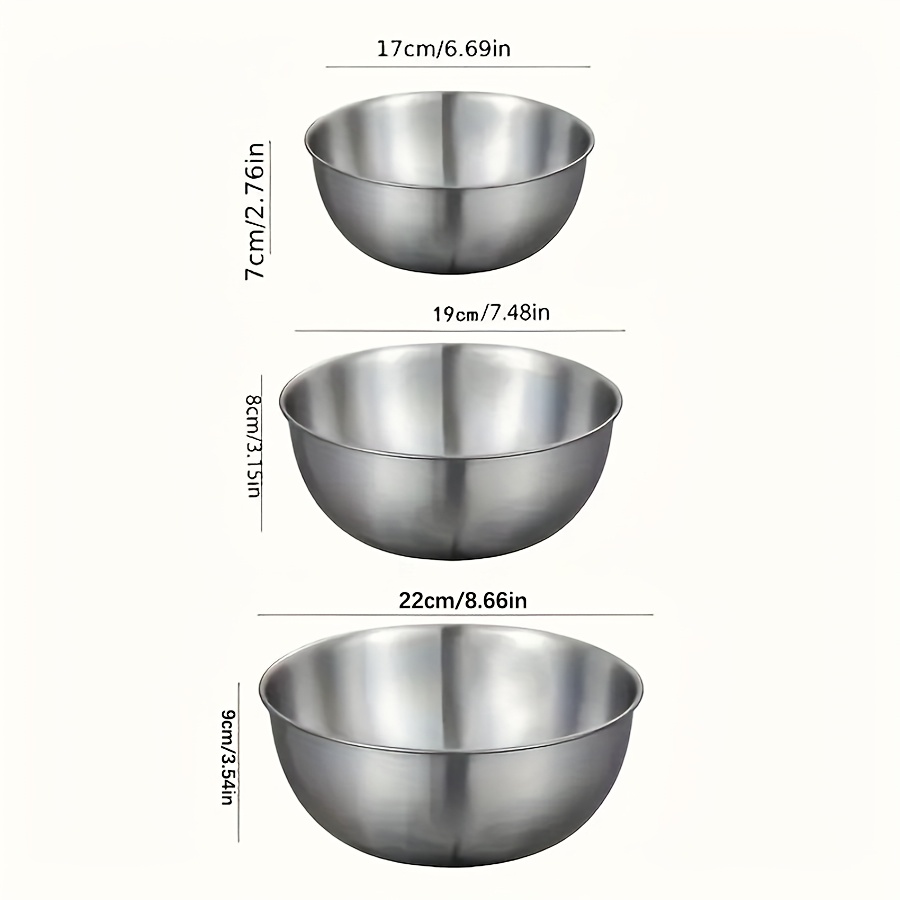 Juego de 3 tazones para ensala - Kitchen Baking Bowls reseña y precio