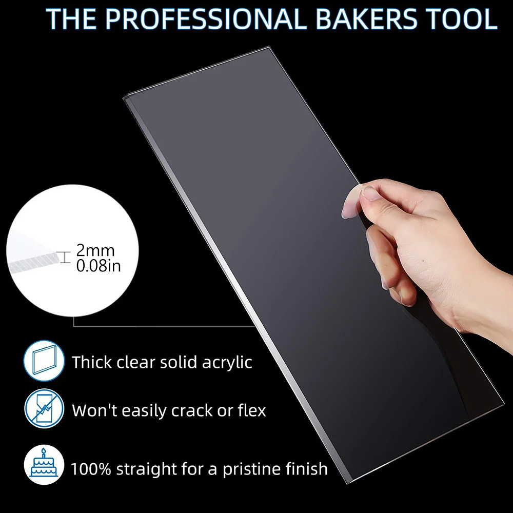 Raspador de acrílico transpare - Fondant Smoother Set reseña y precio