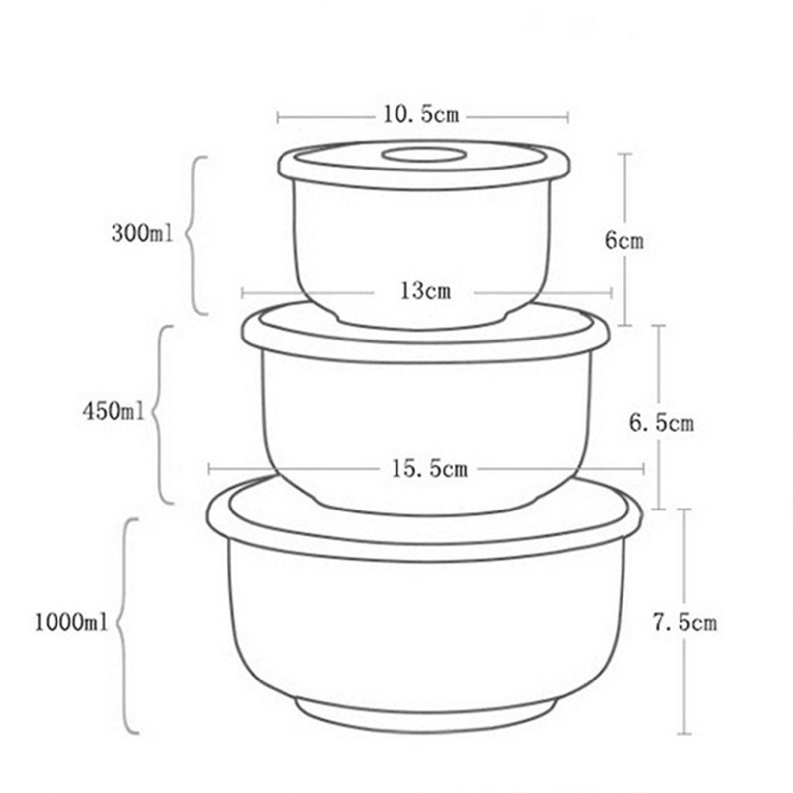 Juego de 3 Tazones para Mezcla - Kitchen Baking Storage Containers reseña y precio