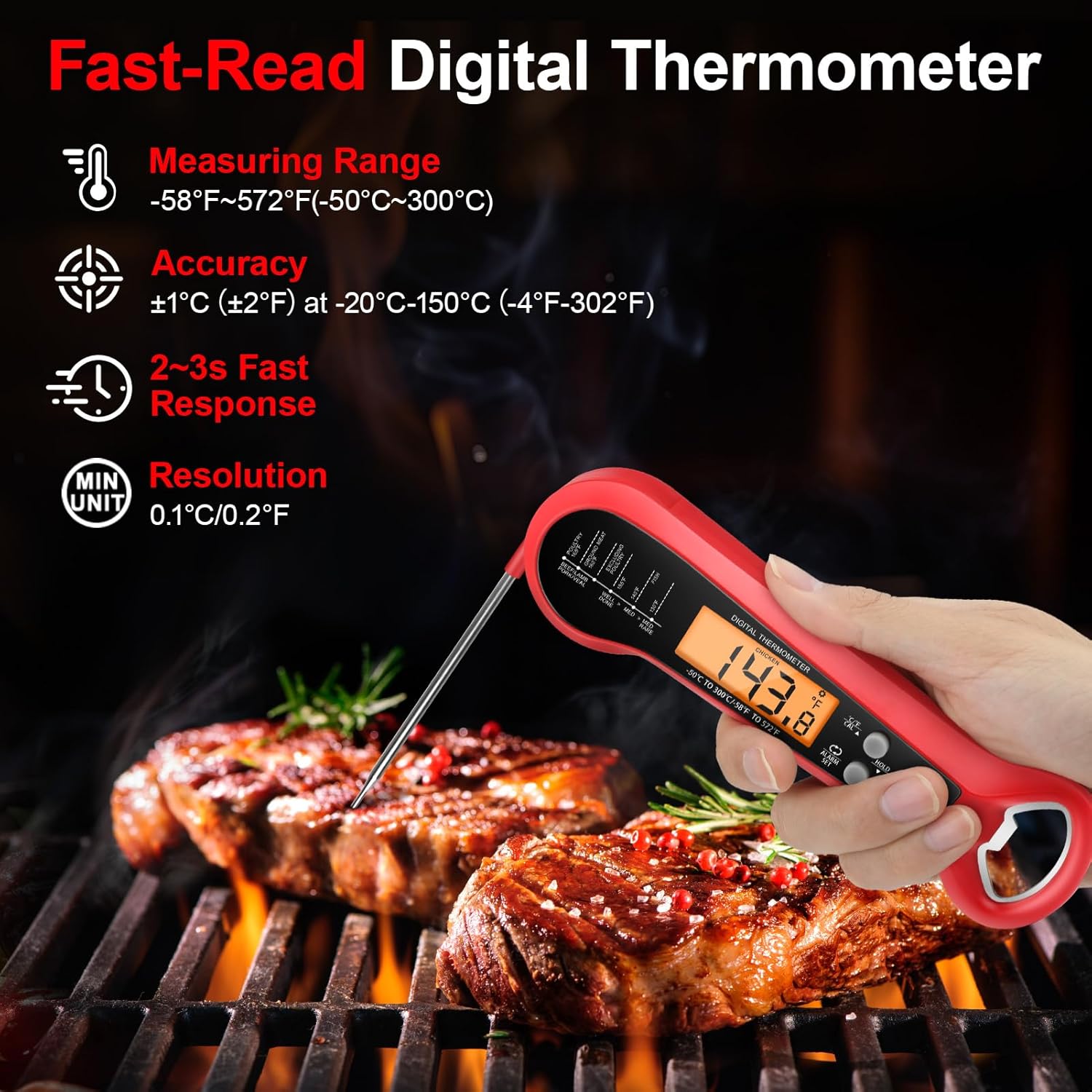 Termómetro de Carne Profesiona - Kitchen Baking Utensil reseña y precio