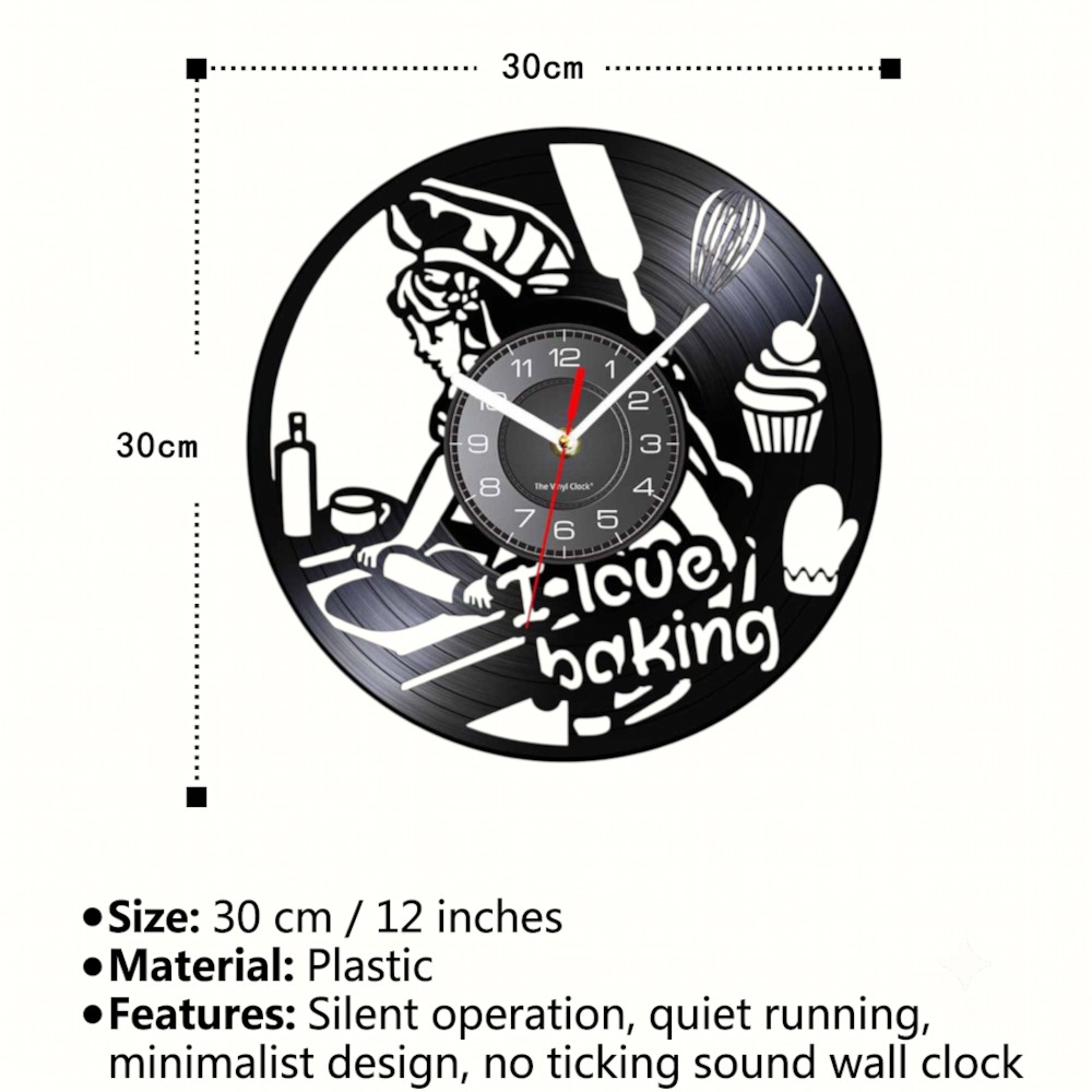 Reloj de Pared de Vinilo con D - Kitchen And Baking Life reseña y precio